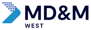 MD&M WEST logo on white background