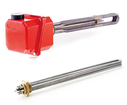 immersion heaters on white background