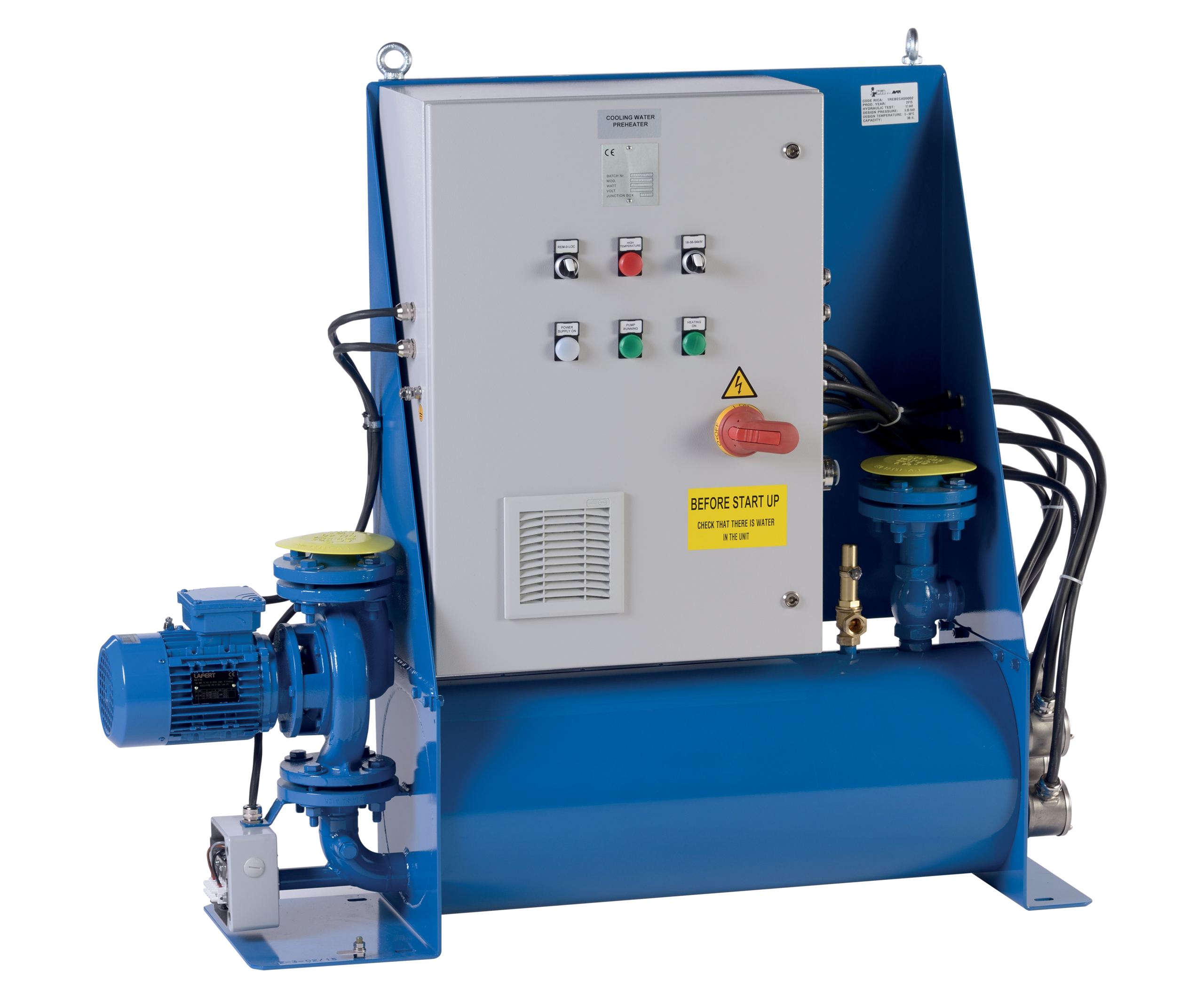 preheater for engines on white background